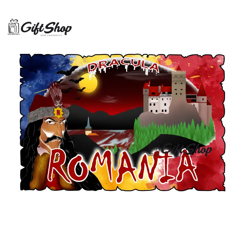Castelul bran, romania, magnet frigider  mgs007v